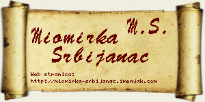 Miomirka Srbijanac vizit kartica